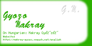 gyozo makray business card